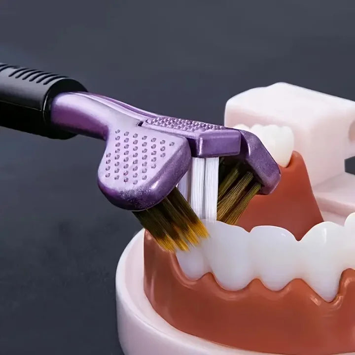 Three-Sided ManualToothbrushes 3XCleaning Power 360° Deep Cleaning