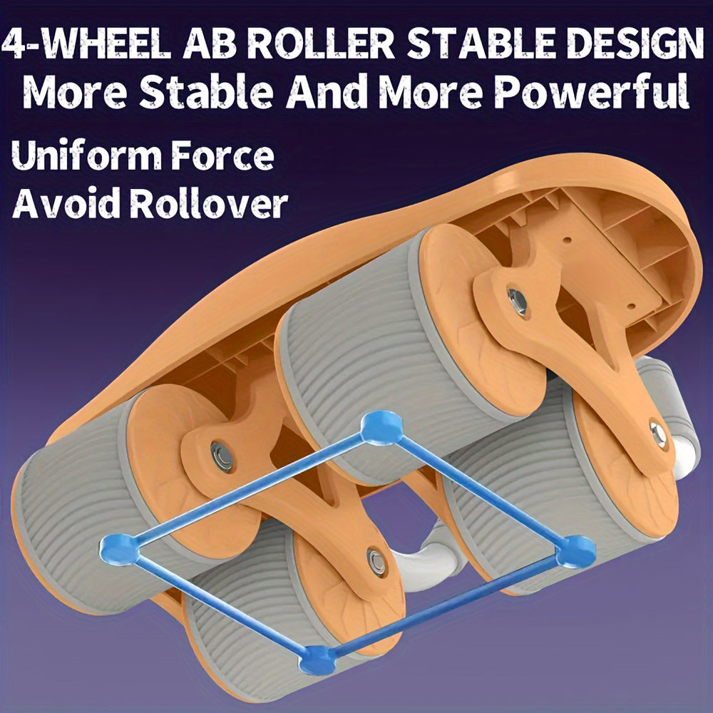 Unisex belly wheel, automatic rebound belly wheel with elbow protection, used for core strength training, fat burning, belly slimming, and fitness